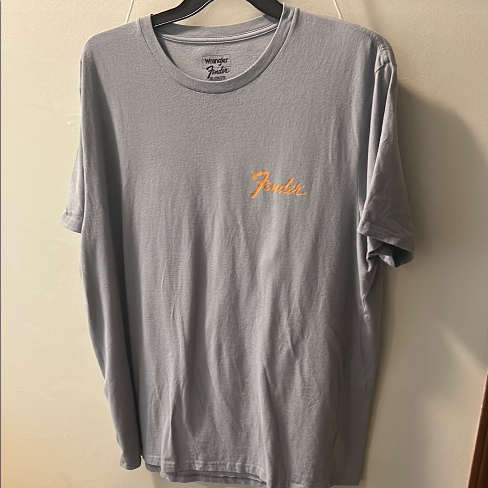 Fender Light Gray Tee with Orange Logo